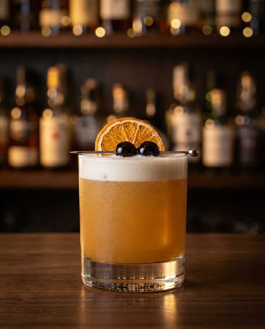 Amaretto Sour — koktajl z karty mobilnego drink baru JustFlash