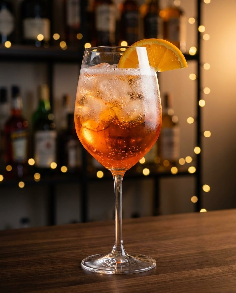 Aperol Spritz — koktajl z karty mobilnego drink baru JustFlash