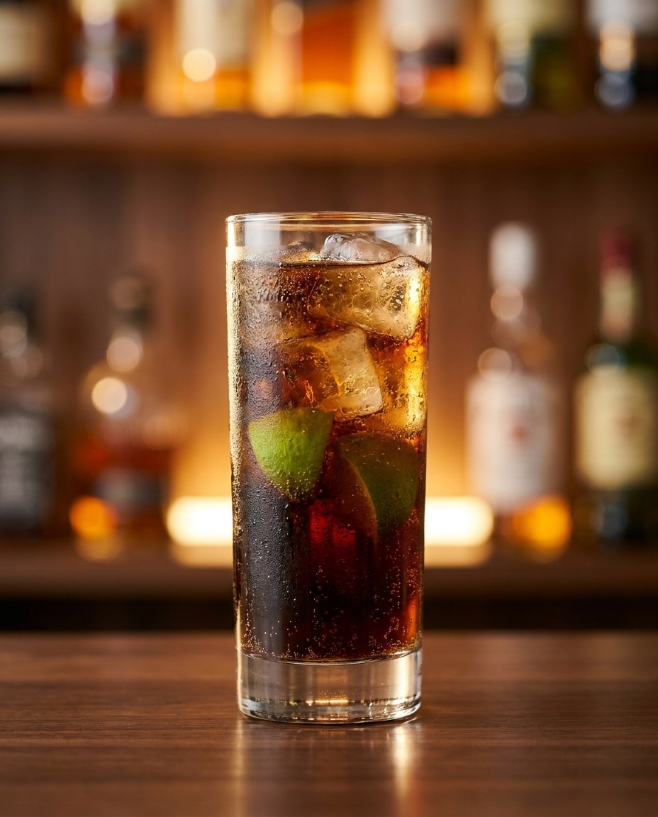 Cuba Libre — koktajl z karty mobilnego drink baru JustFlash