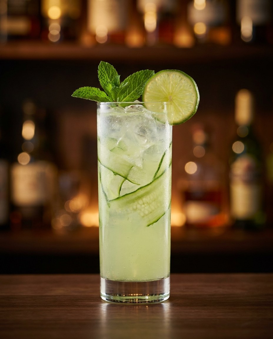 Cucumber Cooler — koktajl z karty mobilnego drink baru JustFlash