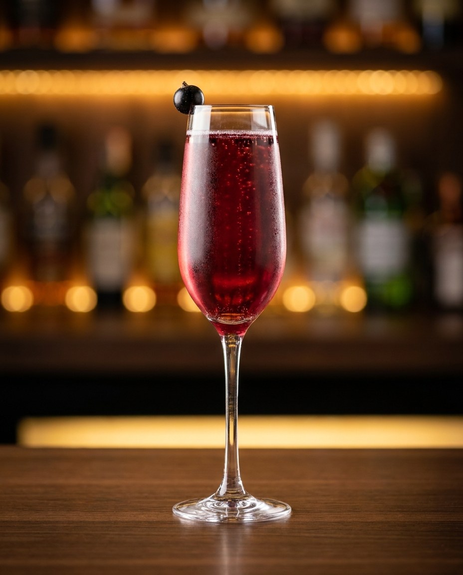 Kir Royal — koktajl z karty mobilnego drink baru JustFlash