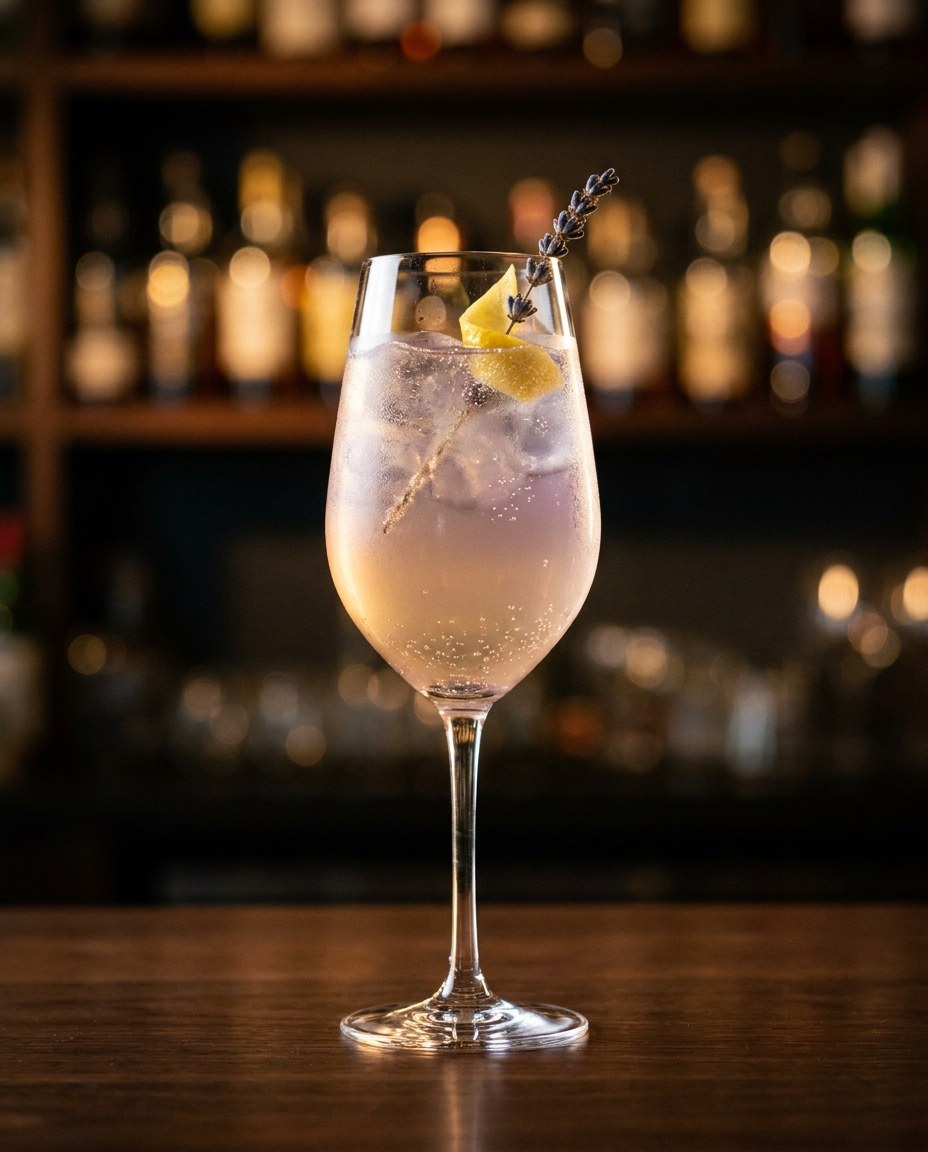 Lavendowe Love — koktajl z karty mobilnego drink baru JustFlash