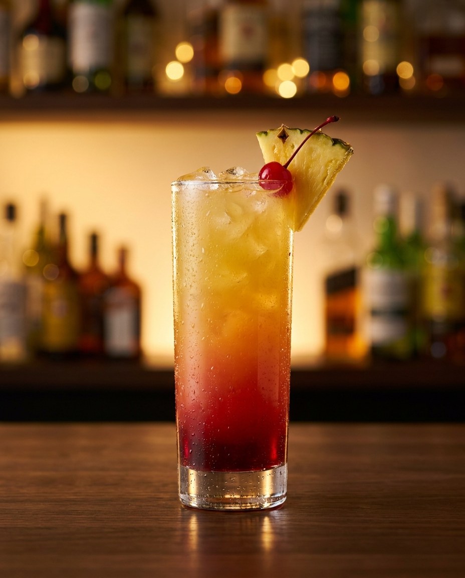 Malibu Sunset — koktajl z karty mobilnego drink baru JustFlash