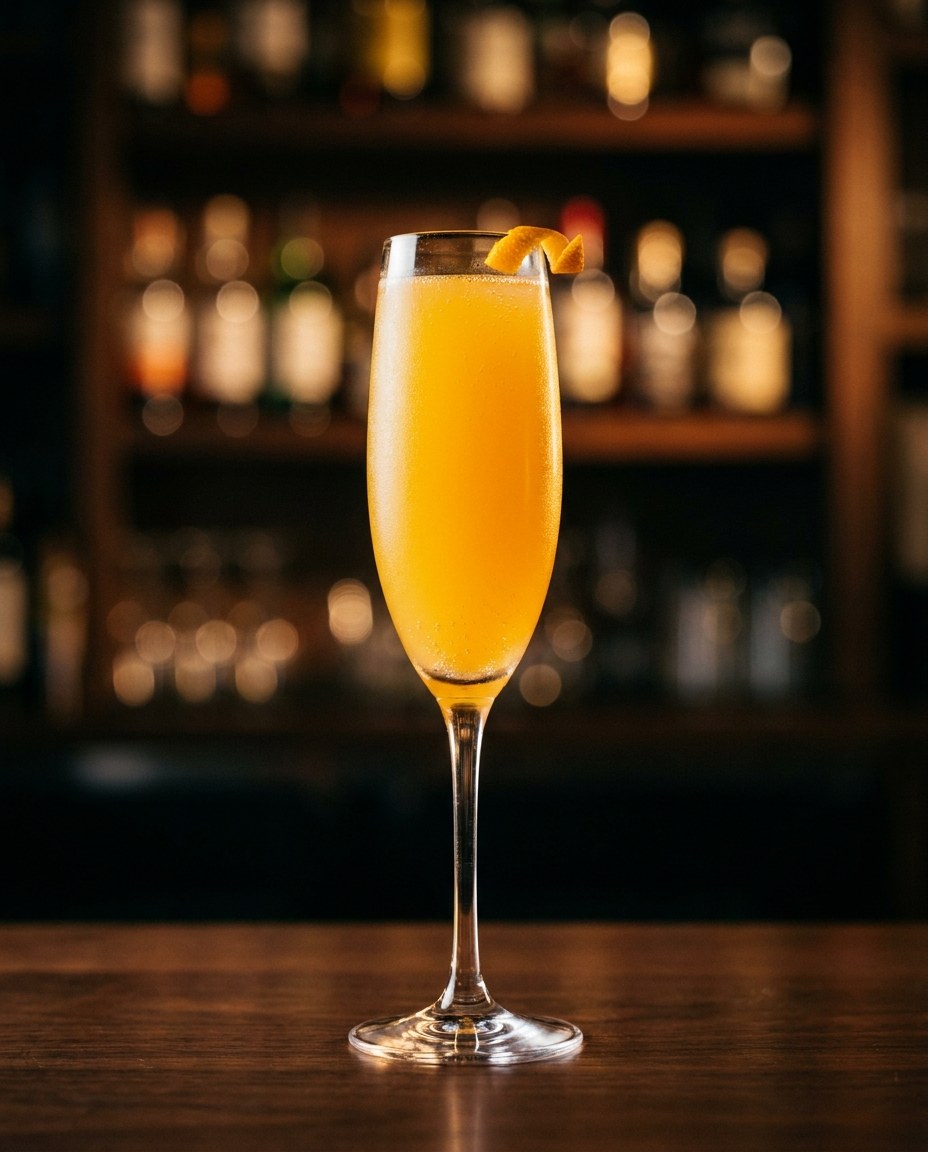 Mimosa — koktajl z karty mobilnego drink baru JustFlash