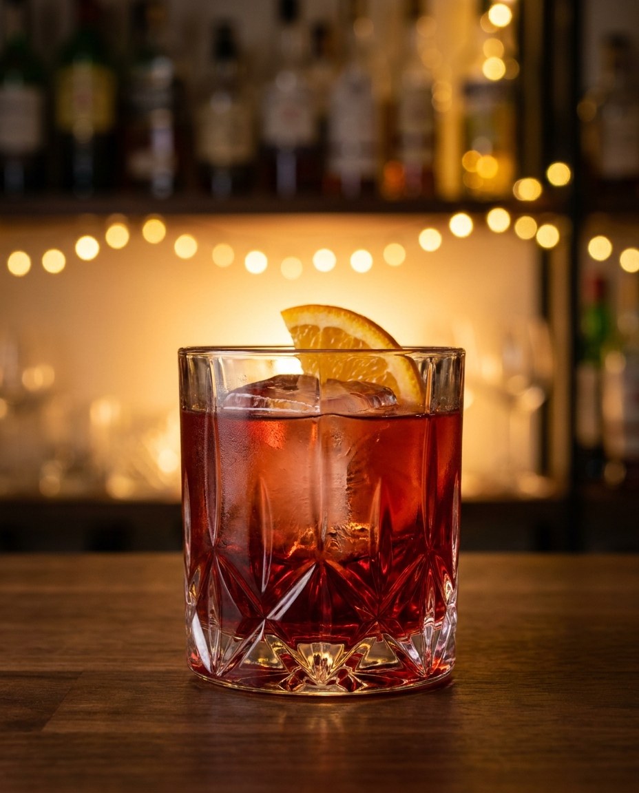 Negroni — koktajl z karty mobilnego drink baru JustFlash