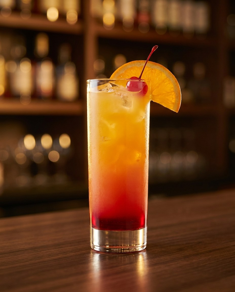Sunrise 0% — koktajl z karty mobilnego drink baru JustFlash