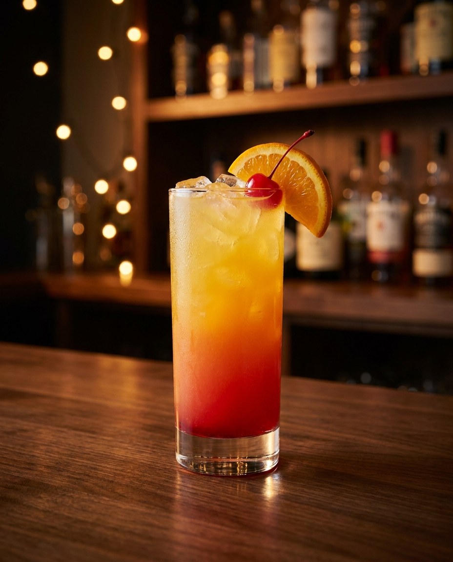 Tequila Sunrise — koktajl z karty mobilnego drink baru JustFlash