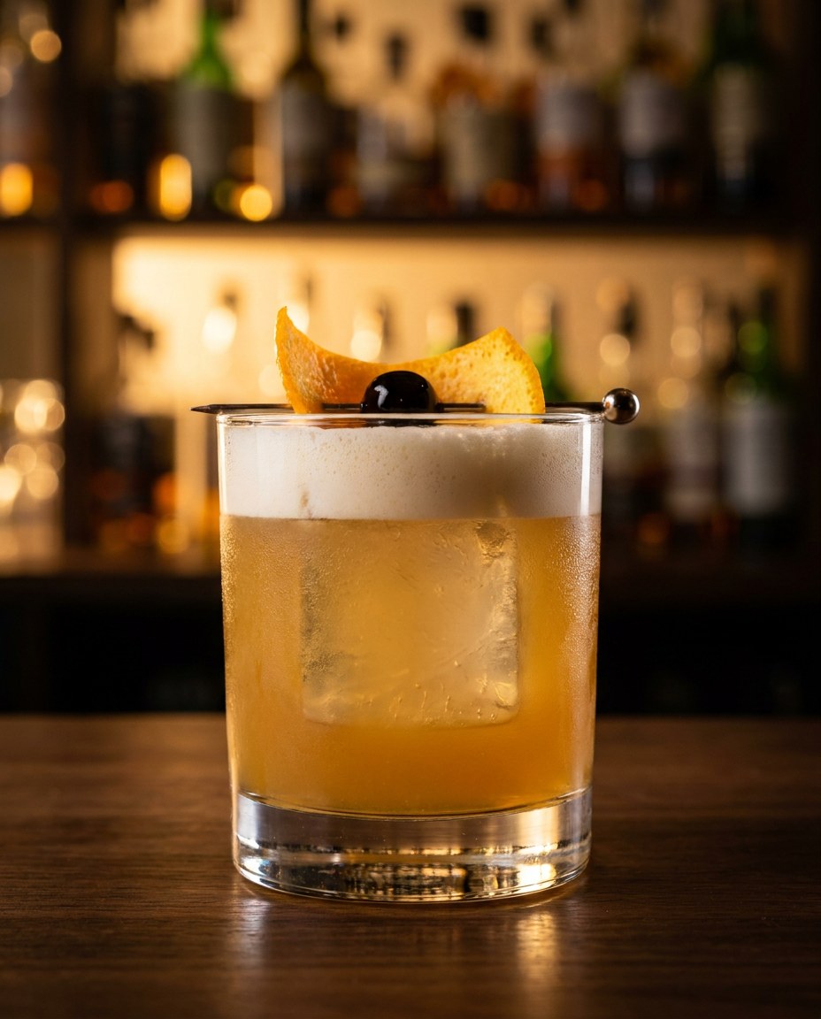 Whisky Sour — koktajl z karty mobilnego drink baru JustFlash