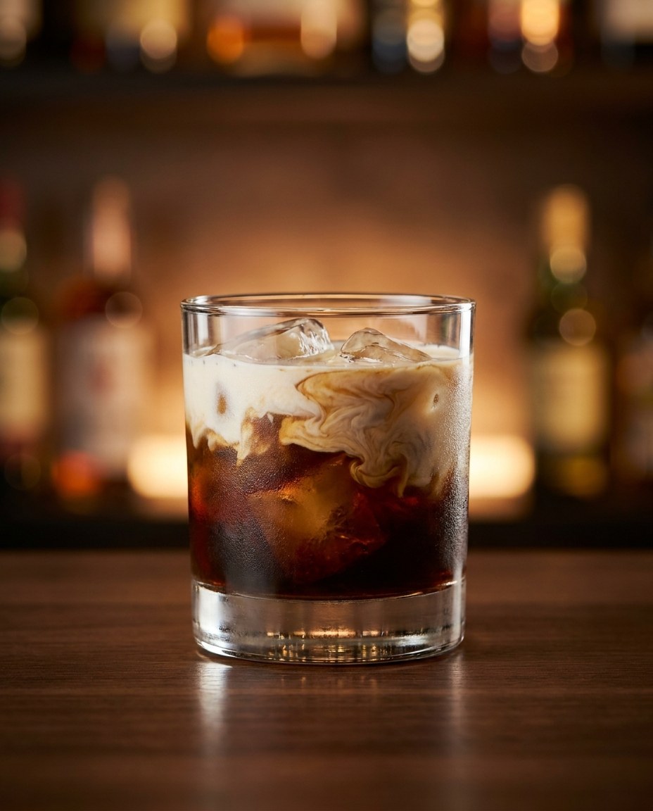White Russian — koktajl z karty mobilnego drink baru JustFlash